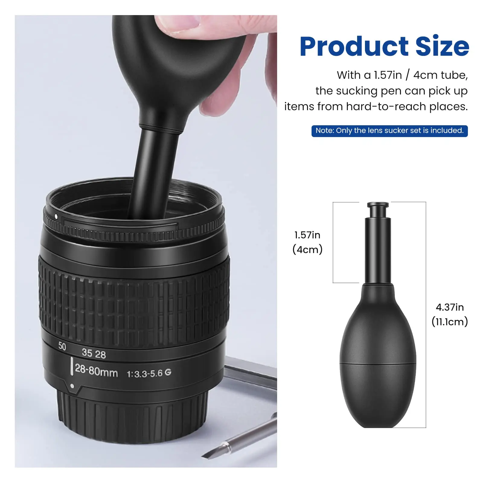 Camera Lens Sucker Kit Long Suction Cup Pen Anti-Static Filter Dust Cleaner Manual Vacuum Suction Pen Lens Puller Camera Repair