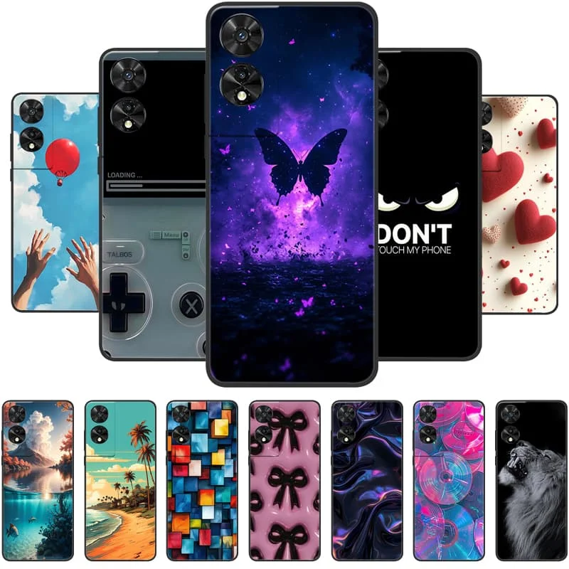 Para tcl 505 caso macio preto silicone tpu telefone capa traseira para tcl 505 capa funda pára-choques para tcl505 conchas 6.75 "protetor de câmera