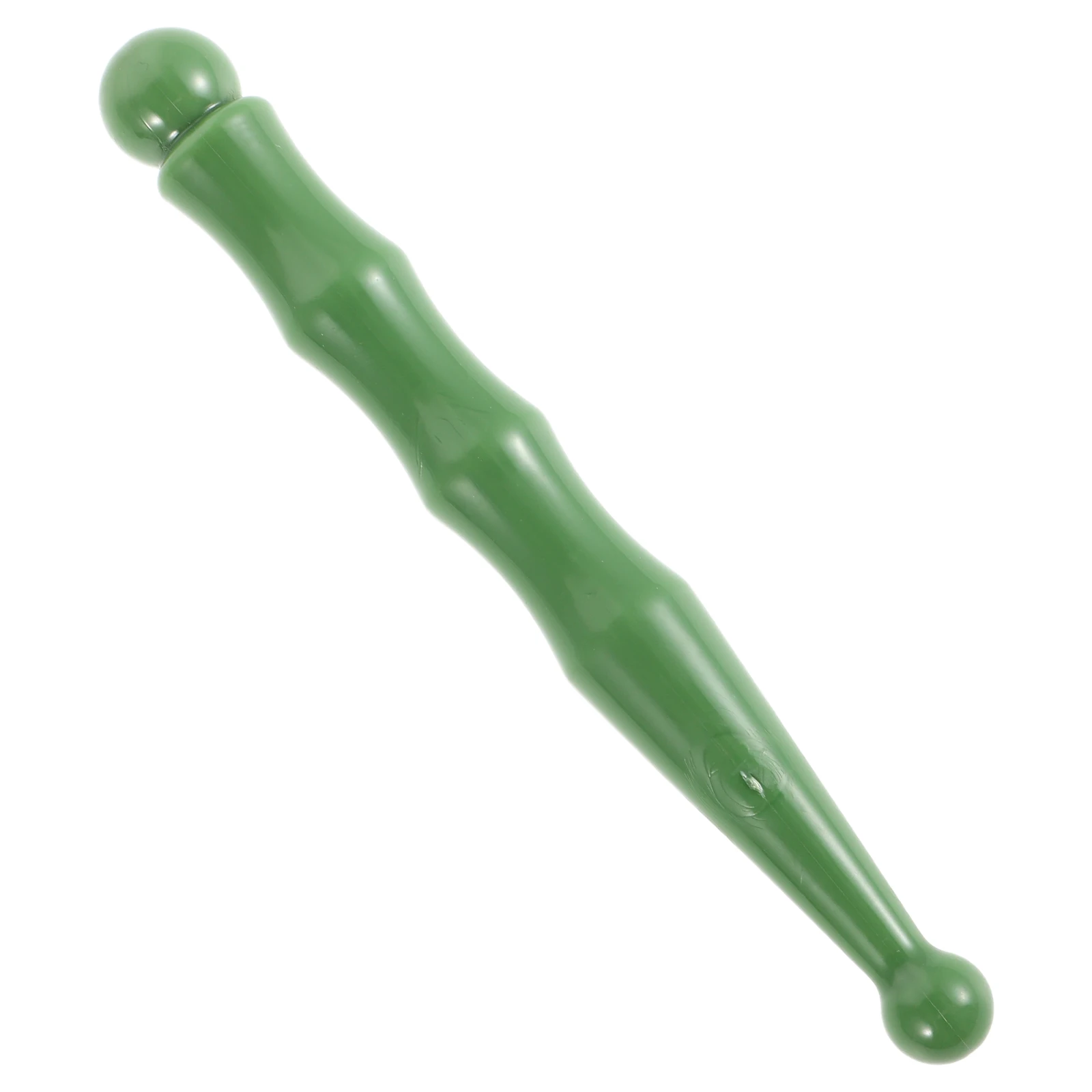 

Green Resin Acupressure Massage Stick for Eye Relaxation Foot Reflexology Gua Sha Tool Portable Skin Care Massager Bamboo Point
