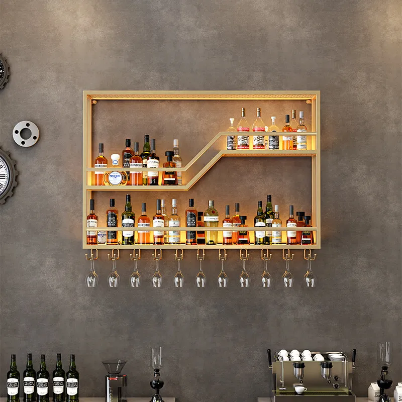 Bartender Designer Bar Cabinet Accessories Modern Commercial Nordic Wine Cabinet Shelves Storage Estante Lounge Suite Furniture