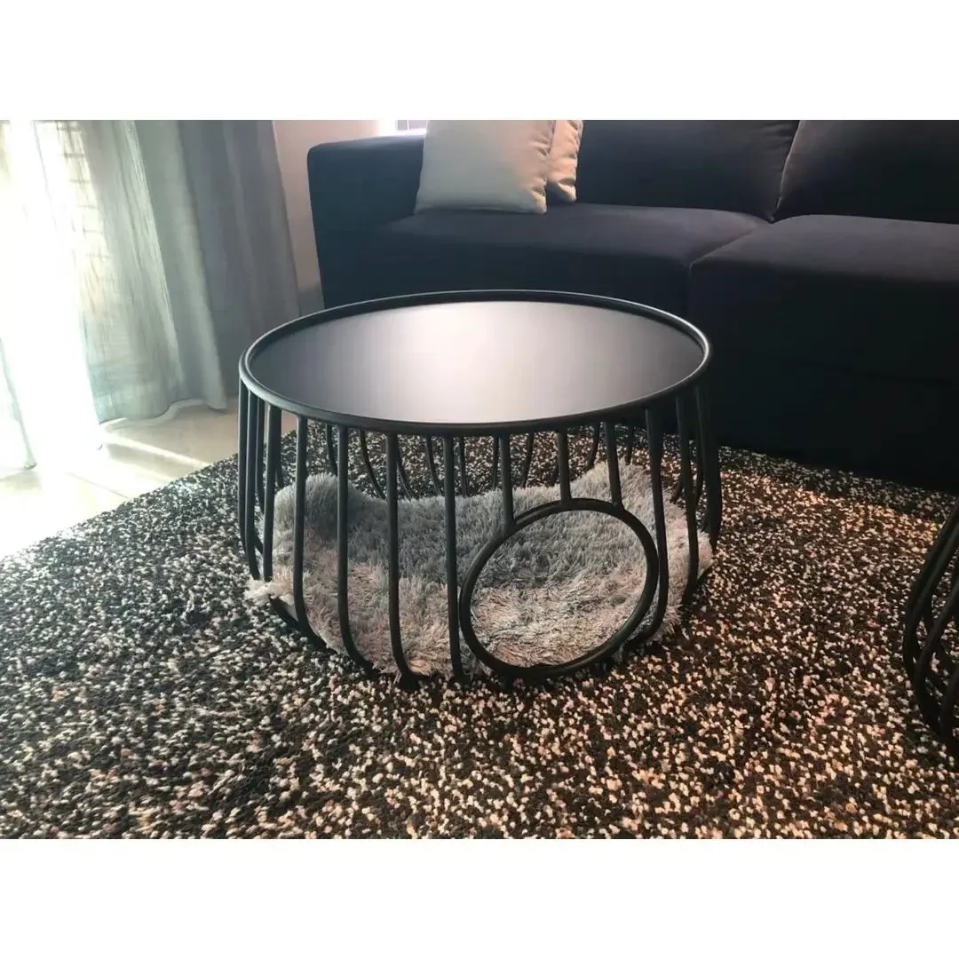 

Nordic Modern Creative Tea Table People and Cats Share Coffee Table Pet Cat Nest Household Glass Tea Table