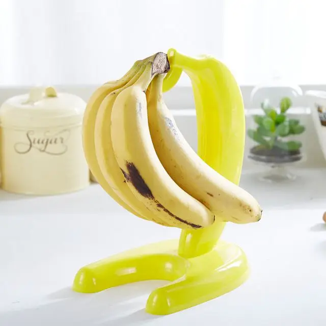 Kreative Kunststoff Bananen Kleiderbügel Boden Typ Obst halter Rack Küche Lagerung Veranstalter Obst Werkzeug Küchen zubehör