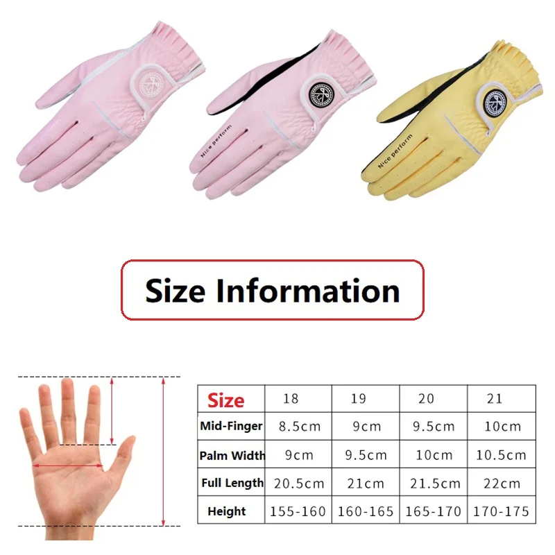 Ttygj-Gants de golf coordonnants pour femmes, mitaines élastiques respirantes, gants en PU pour femmes, magasins et droitiers, élégants, 1 paire