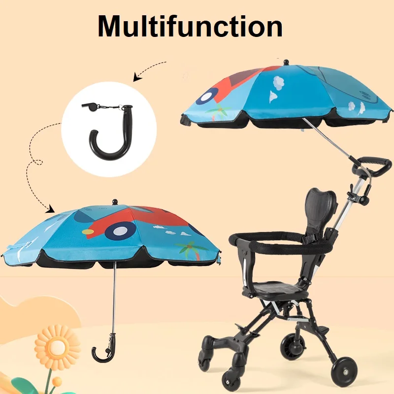 Parasol Universal para cochecito de bebé, sombrilla ajustable para silla de playa, accesorios para cochecito de bebé, 360