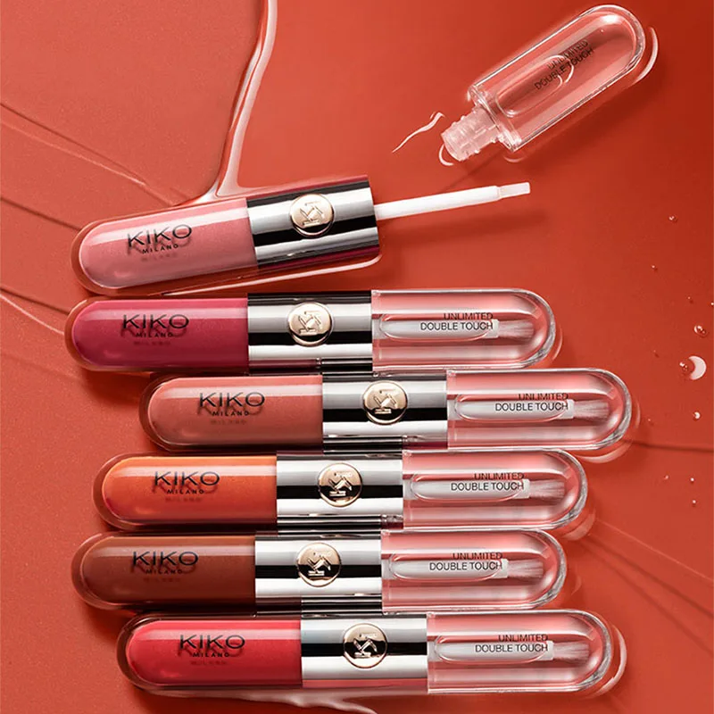 Kiko Milano Limited Edition Headed Lipstick Double Headed Lipstick Transparent Mirror Non Fading Non Stick Cup Lip Gloss Makeup