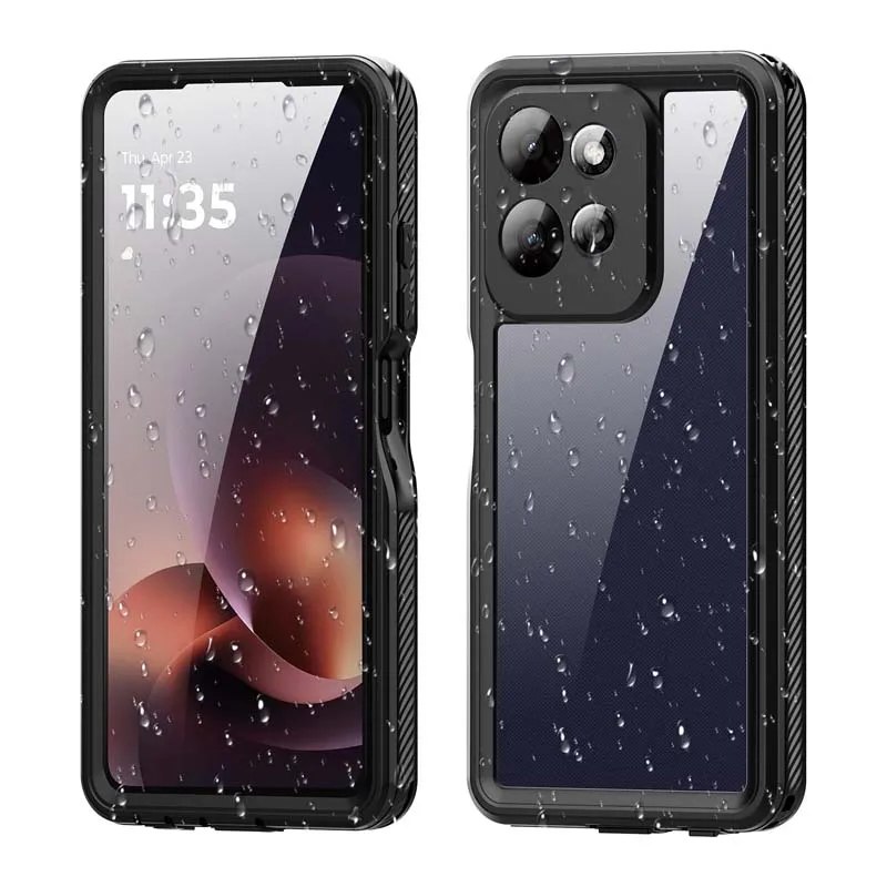 for Moto G Power 2026 Waterproof Cases Transparent Phone Cover Swimming Pouch Shockproof Bumper Full Coverage with Button