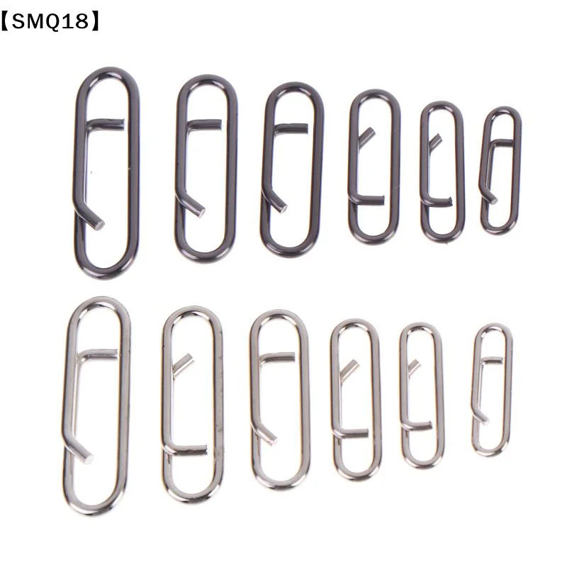 50pcs Stainless Steel Fishing Lure Snap Fishing Swivel Interlock Nice Pin Lure Connector Fishing Accessories【SMQ】