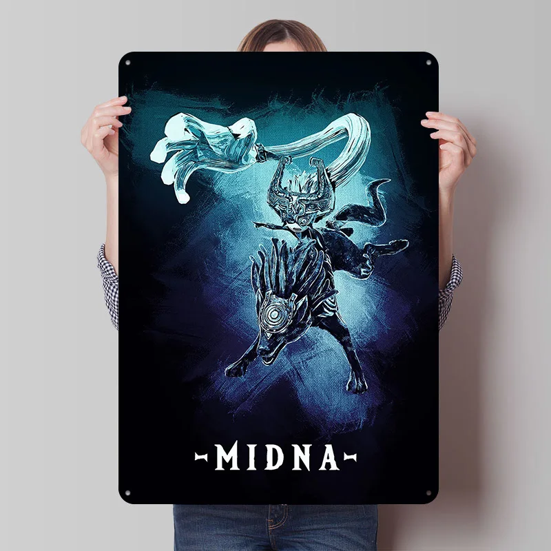 Midna Poster, individuelle Vintage-Metallschilder, Wandkunst, Retro-Blechschild für individuelle Platten-Dekoration, Heimdekoration, Raumdekoration