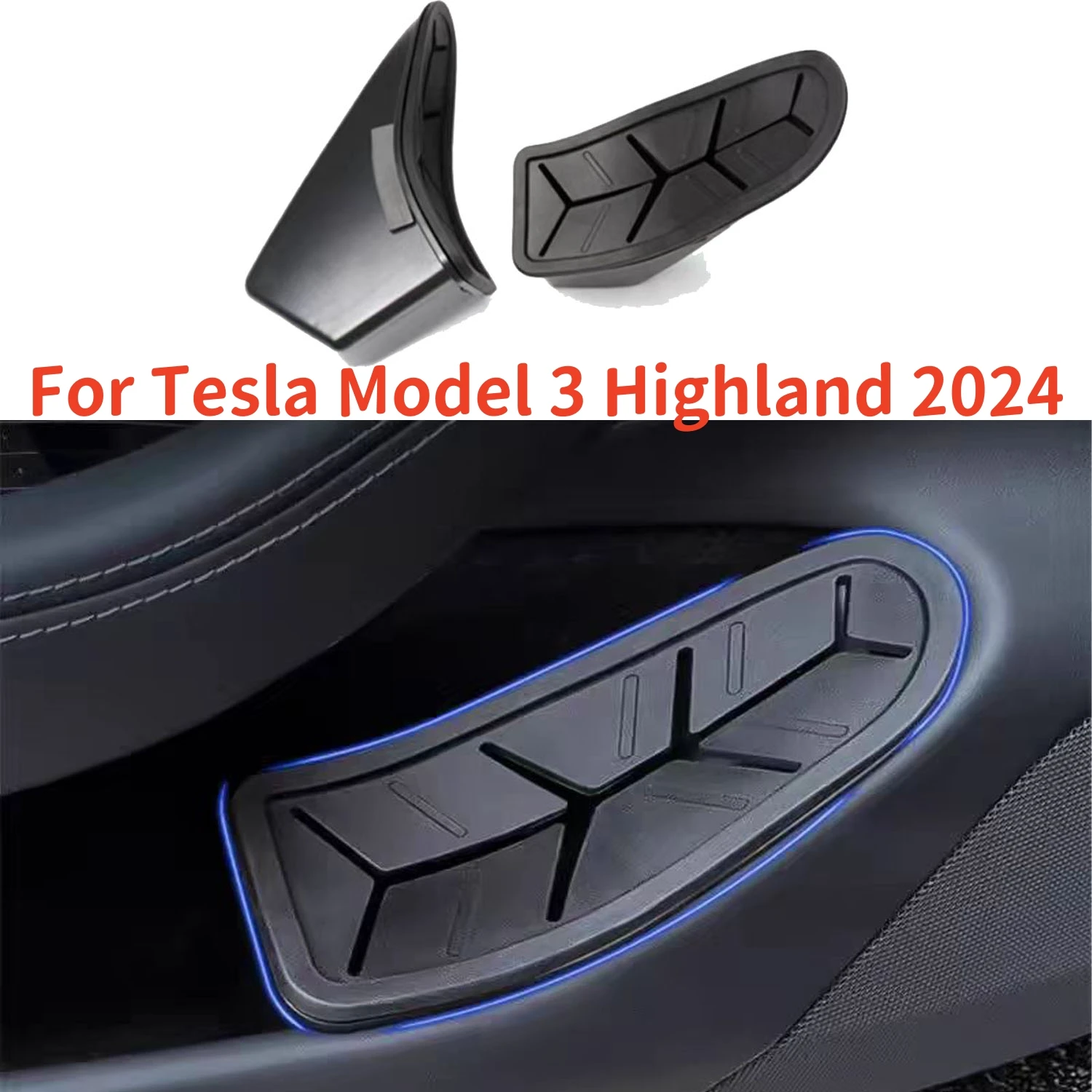 

For Tesla Model 3 Highland 2024 2025 Side Door Trash Can Garbage Can Trash Bin with Cover, Storage Box Organizer Accessories