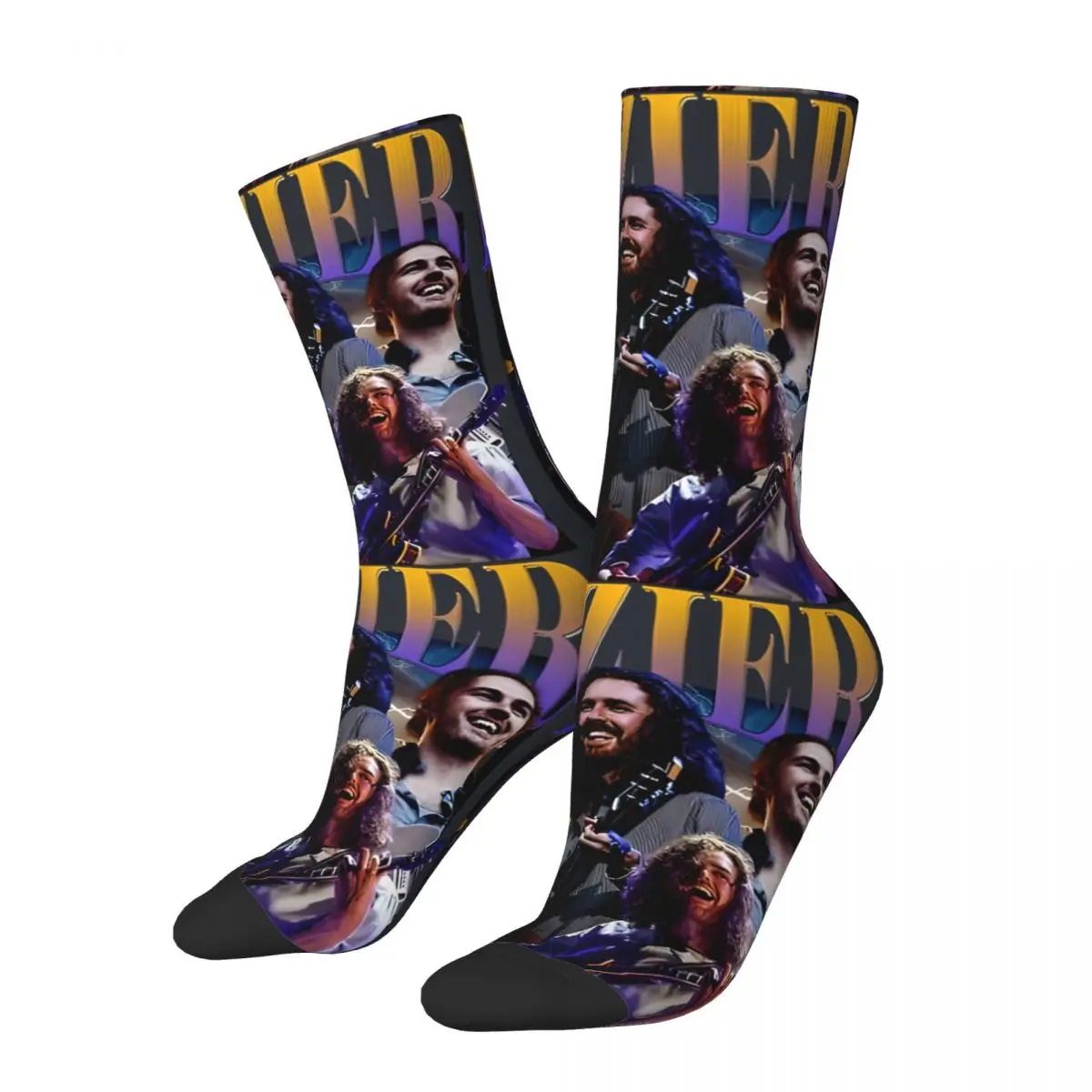 Hip Hop Vintage Bootleg Vintage Crazy Men's Socks Unisex Hozier Harajuku  Printed Novelty Crew Sock official-website tops fugees