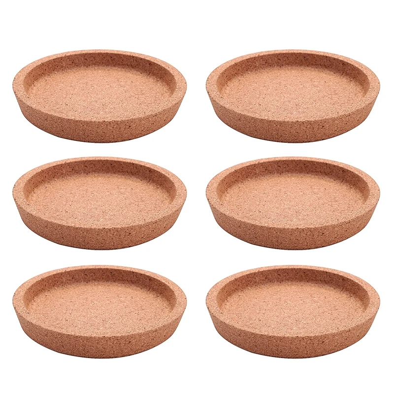 6 Pack Cork Coasters, 4 Inch Absorbent Heat Resistant Round Cork Coasters for Most Kind of Mugs in Office or Home