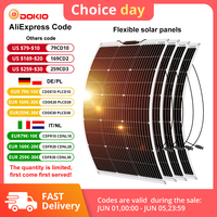 DOKIO 4PCS 100W solar panel 18V monocrystalline flexible panels suitable for camping, RV installation can charge 12V batteries