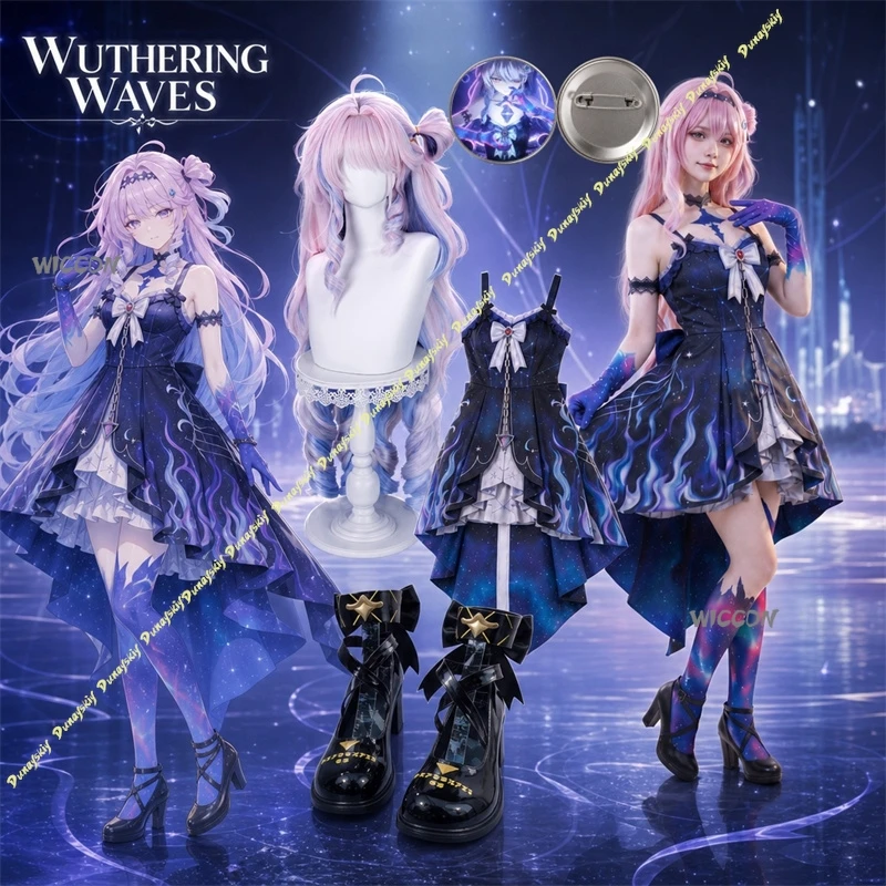 

Wuthering Waves Costume Denia Cosplay Dual Form Costume High Quality Costume Set With Clothes,Wigs,Shoes Hallowen Role Clothes