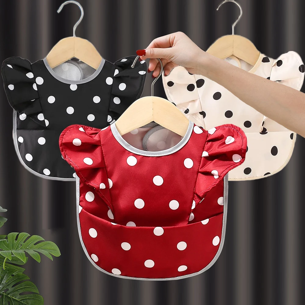 Delantal con babero para alimentación de bebé, babero impermeable a prueba de desorden para niñas y niños de 0 a 4 años, delantal con bata de encaje para comedor y alimentación