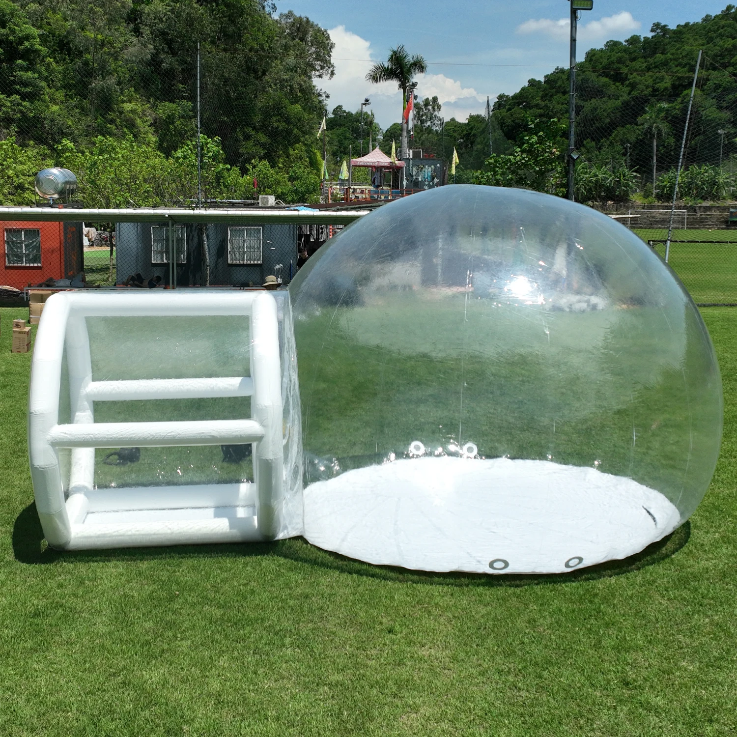 Inflatable 3M 10FT PVC Bubble House Inflatable Chlidren ของเล่นกลางแจ้งปราสาทเชิงพาณิชย์ 750W Air Blower 100 บอลลูน