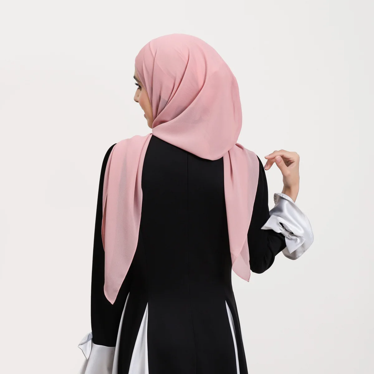 

Высокое качество, сплошной цвет, жемчужный шифон, магнитный капюшон, платок, хиджаб, мусульманский платок, шаль, банданы, Turbante Mujer