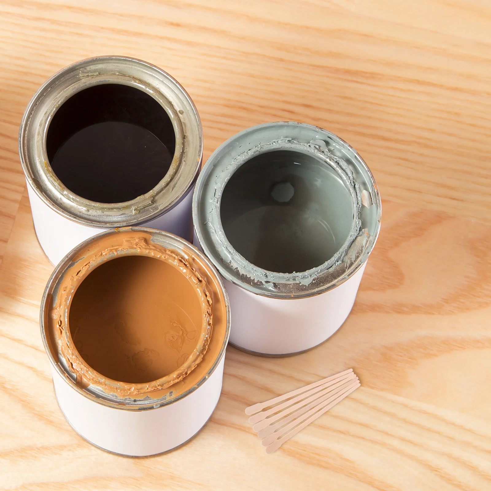 

400Pcs Wooden Stir Sticks Durable Paint Mixing Stirrers for Epoxy Resin Pigment Craft Projects Wood Paint Sticks Bulk