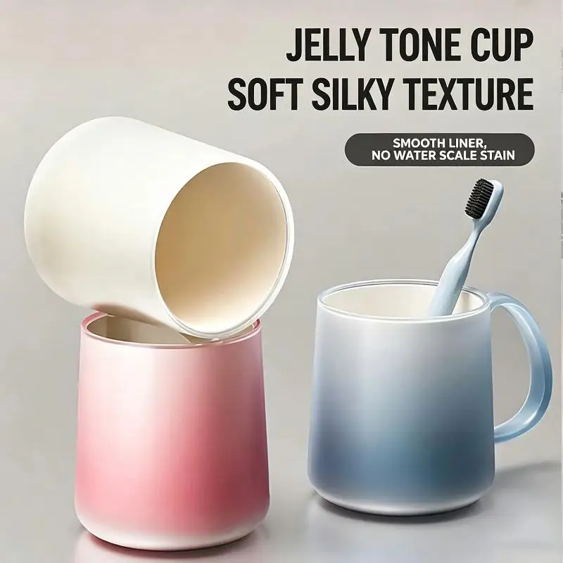 Gradient Jelly Mouthwash Cup Limescale Proof Lightweight Reusable Toothbrush Cup for Holiday Travel Camping Use