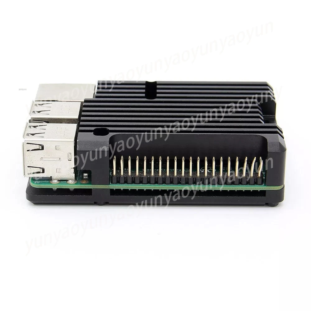 Aluminum Alloy Case Cooling Fan Heat Sink for Raspberry Pi 2b 3b Plus Heat Dissipation Protective Enclosure