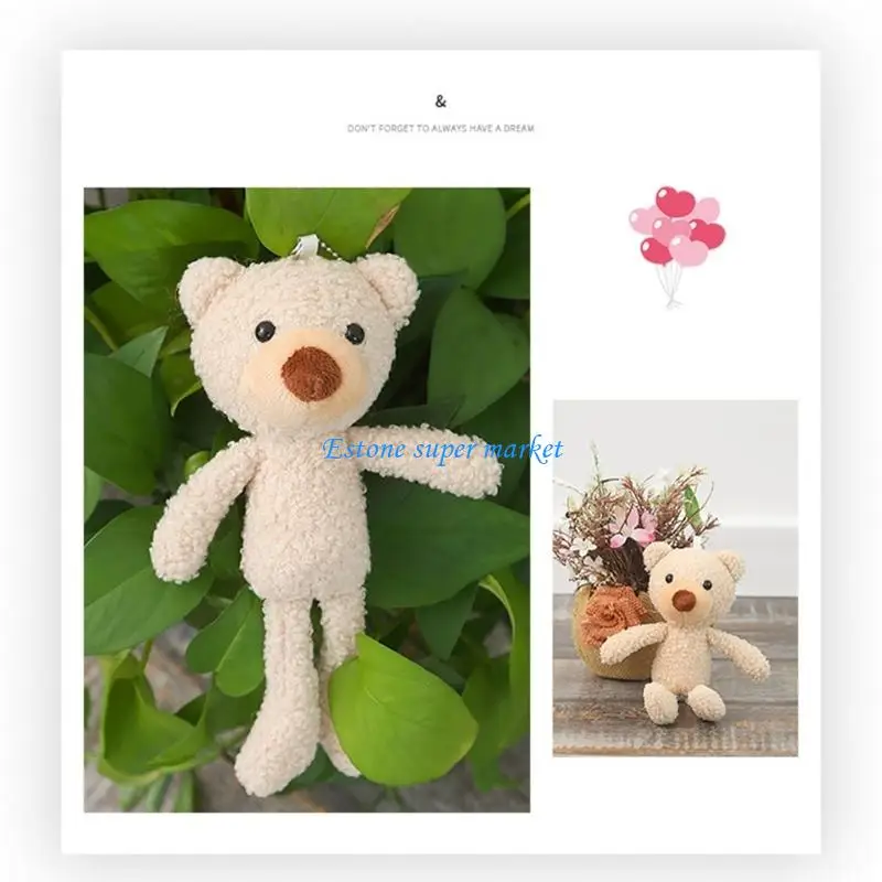 

090B Plush Stuffed Animal Small Bunny Bear Soft Animals Charm Accessories