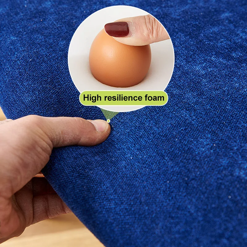 Stijlvolle duurzame eetkamerstoel van chenillestof met massief houten frame Comfortabele moderne café-restauranttafelstoelen Zachte keukenstoel