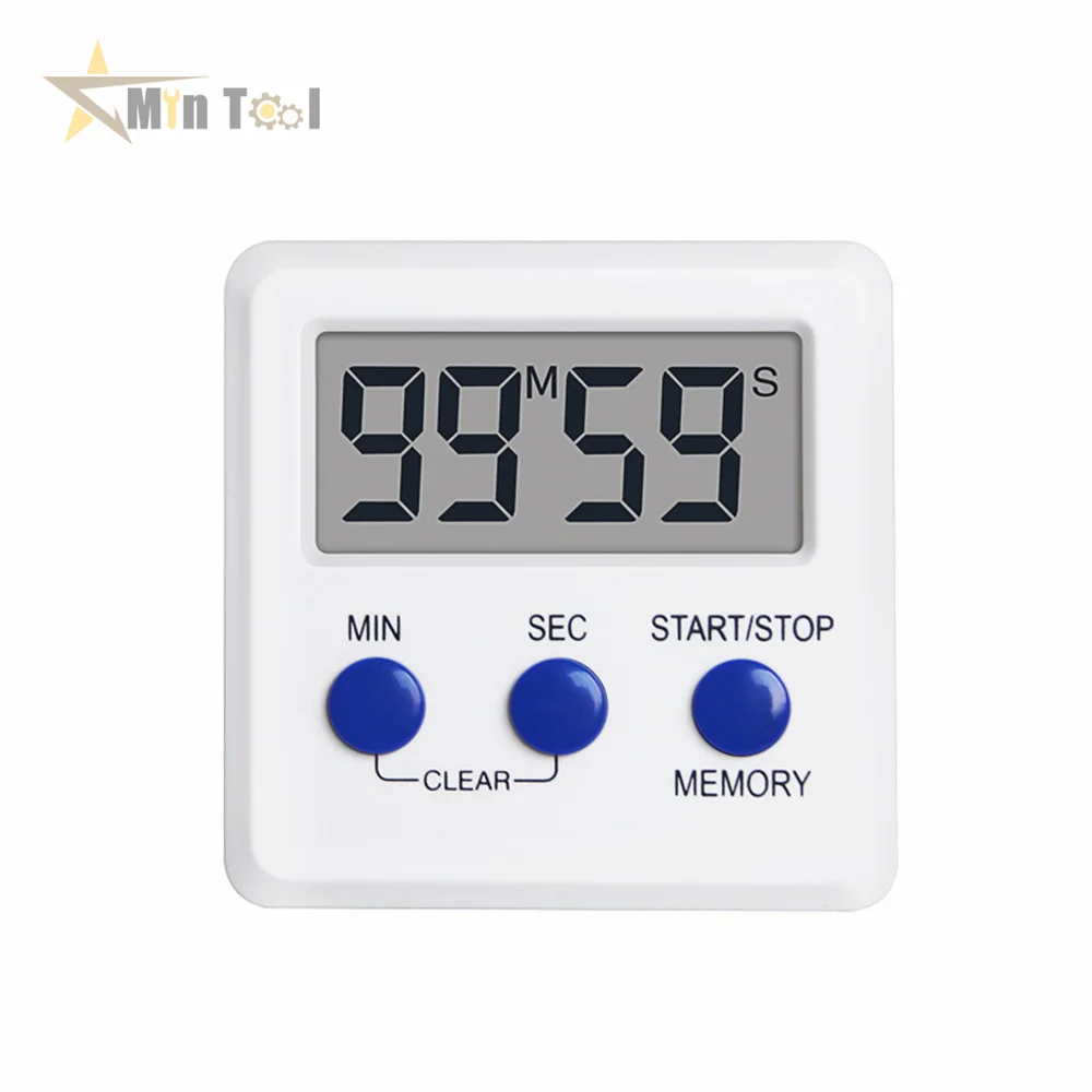 Kitchen Timer LCD Display Large Screen Electronic Timer Positive Negative Baking Timer Reminder Timing  Alarm Home Supply