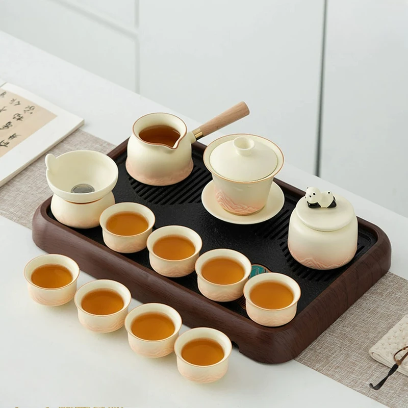 Portable Chinese Tea Sets Cute Goods Portable Vintage Tea Pot Sets Luxury Bowl Jogo De Cha Porcelana Coffee Accessories