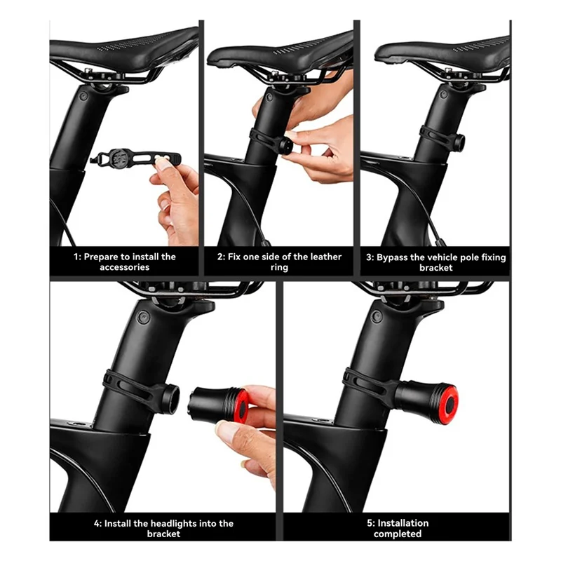 Bicycle Brake Sensing Rear Light, Bike Tail Light LED Back Light Type-C Rechargeable For Night Riding