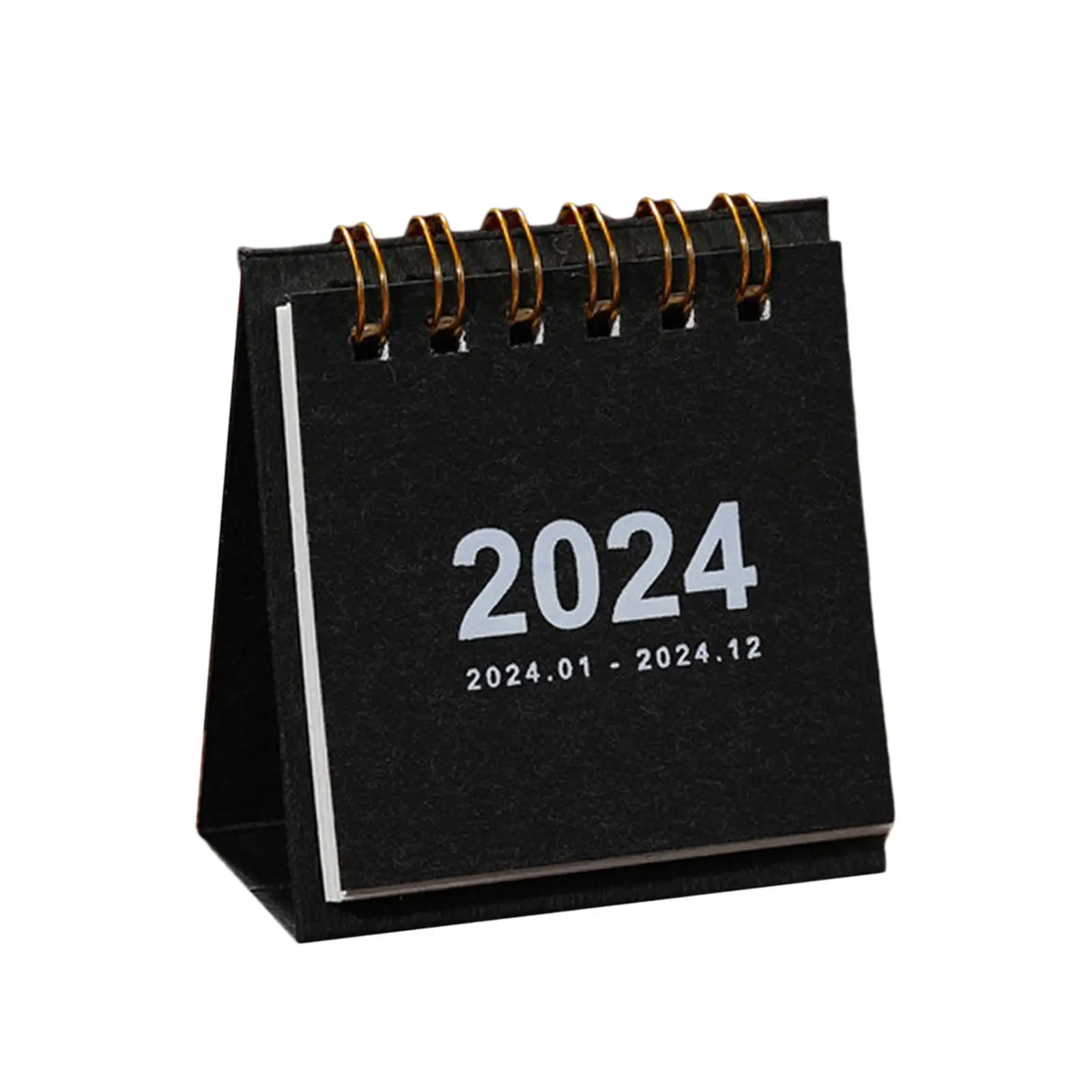 Small Desk Calendar 2024 Standing Desk Calendar Twin Wire Binding Calendar for Planning Organizing Office Home Desktop Ornaments