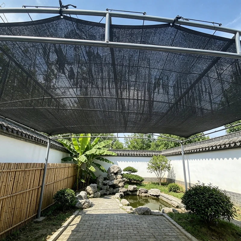 Heavy Duty Black Sunshade Net HDPE Anti-UV Tear Proof Shade Cloth for Agricultural Greenhouse Patio Outdoor Cover