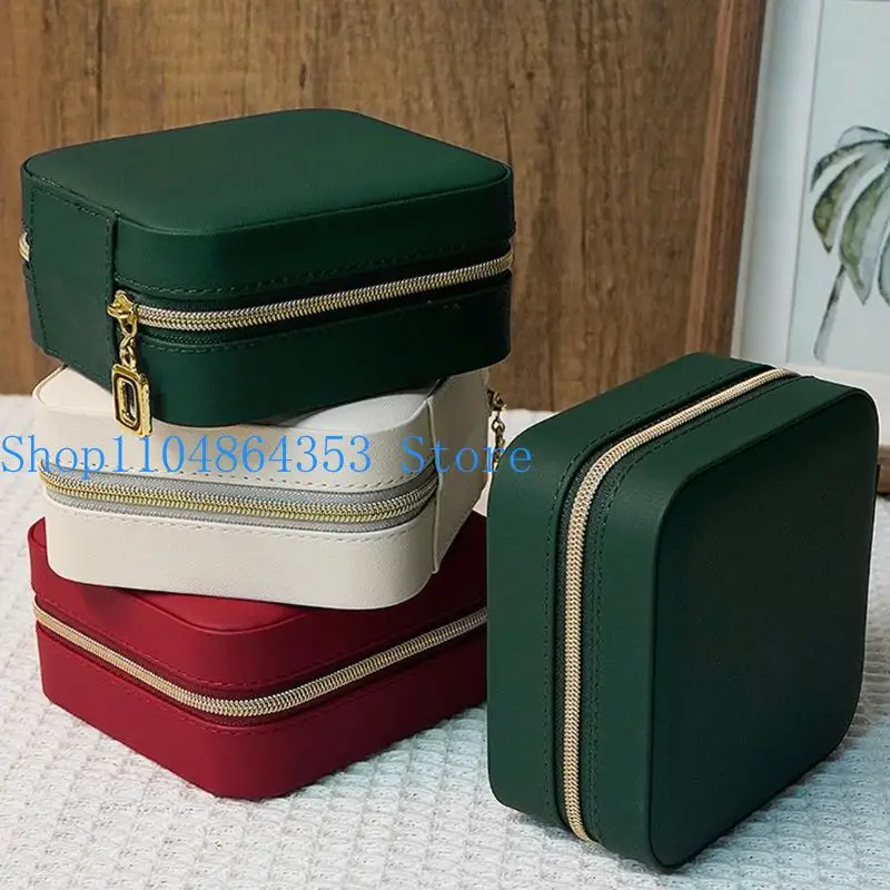

652F Practical Jewelry Case For Women Storage Box With Velvets Lined Compartments