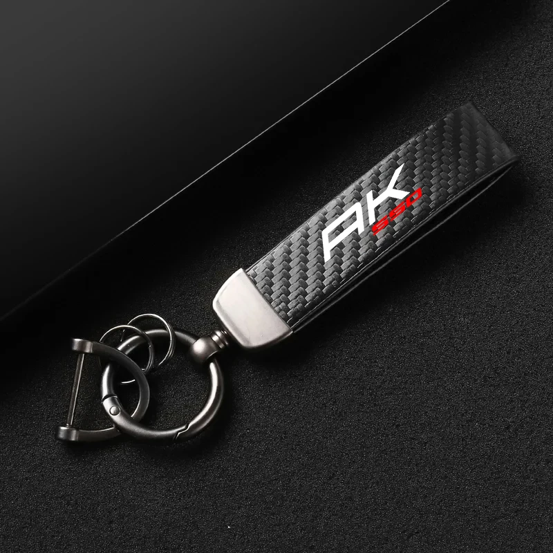 Motorcycle Key Chains KeyChain Leather Carbon Fiber for KYMCO Xciting 250 300 400 AK550 CT250 CT300 S400 Motorcycle Accessories