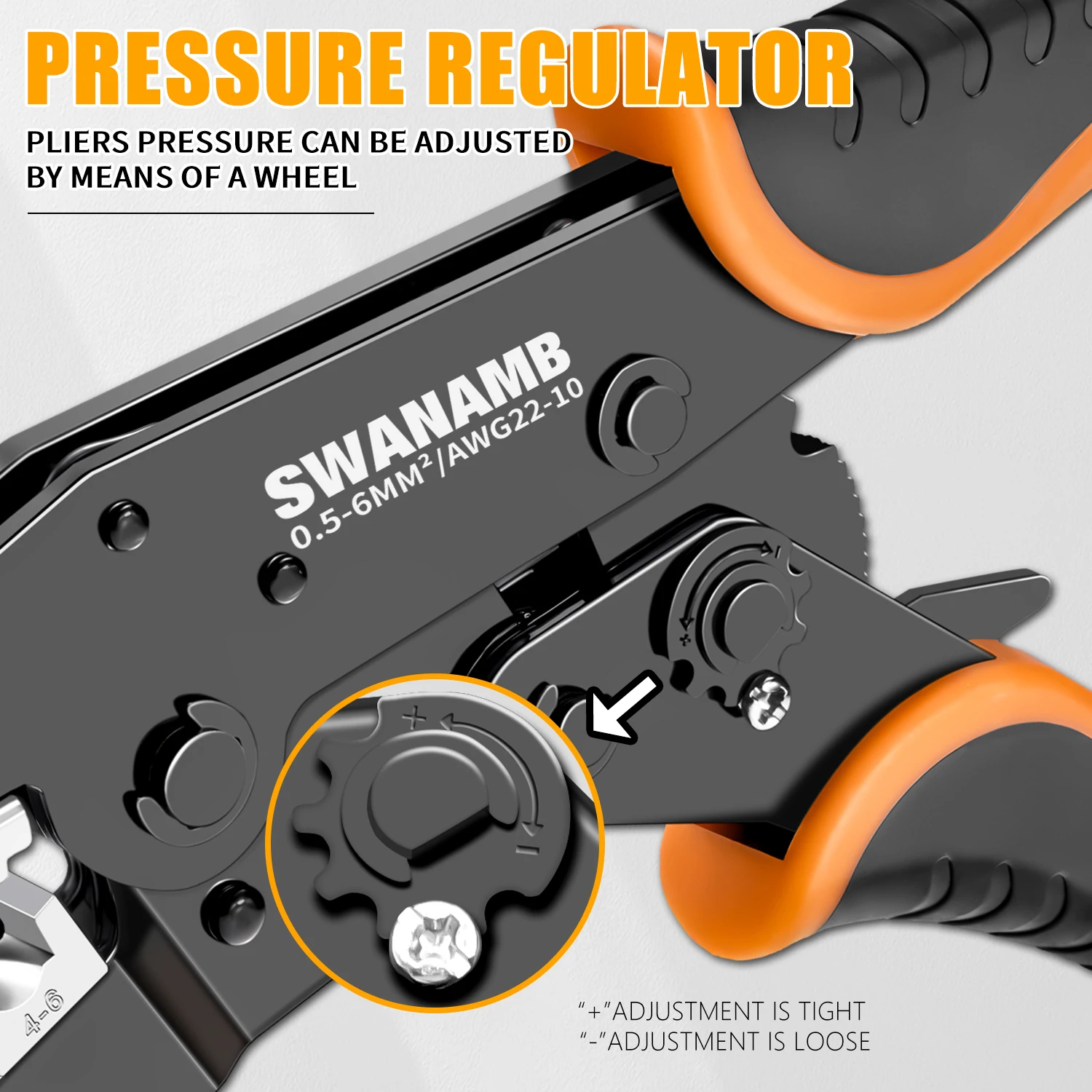 HS-30J Multifunctional Ratchet Connectors Crimping Tool Kit,Wire Crimping Pliers with 4 Different Jaws,0.5-6mm ² Hand Tools