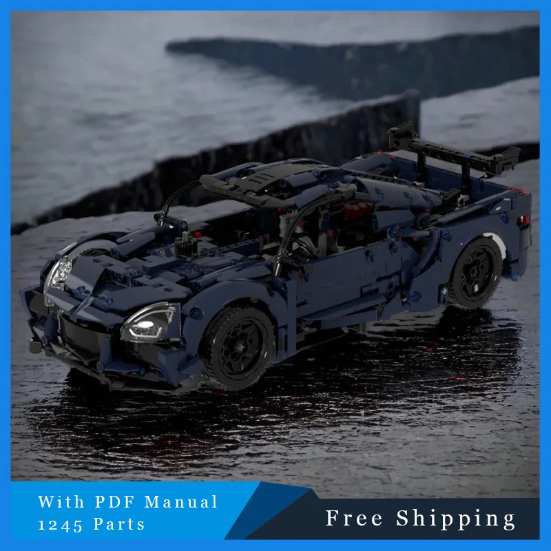 ตัวต่อ MOC 1245 ชิ้น ชุดประกอบรถสปอร์ตสุดหรูสีน้ำเงิน รุ่น City Speed ของเล่นสร้างสรรค์ DIY ชุดประกอบสำหรับเด็ก ของขวัญคริสต์มาส