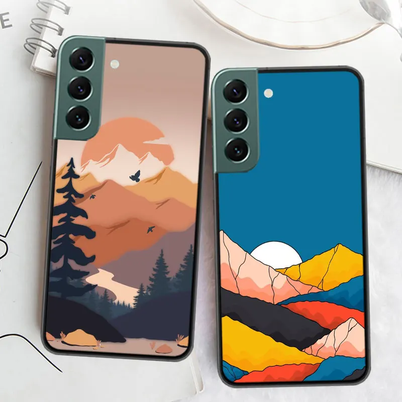 เคสโทรศัพท์โปสเตอร์ธรรมชาติภาพวาดศิลปะแนวนอนสำหรับ Samsung S8 Galaxy Note 20 ultra 10 Lite 9 8 M12 M30S M21 M31 M32 J8 M52