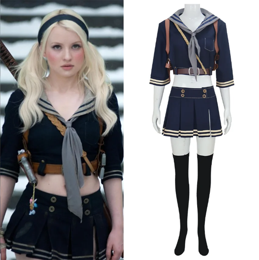 

Sailor Suit Emily Cosplay Sucker Punch Outfit Costume Skirt Disguise JK Uniform Preppy Dress Women Halloween Carnival Party