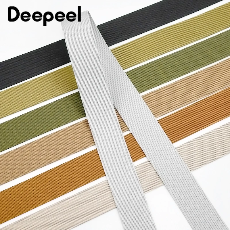 4Meters Deepeel 20-50mm Nylon Webbing Band Backpack Strap Safety Belt Ribbon Bag Luggage Bias Binding Tape DIY Sewing Accessory