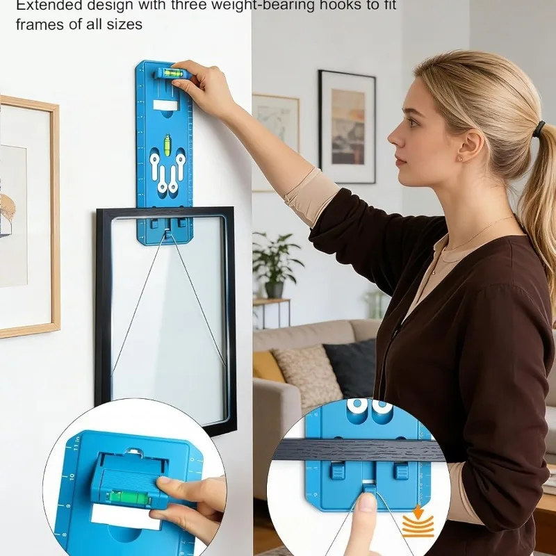 Picture Frame Hanging Ruler Wall Mount Hanging Kit Multifunctional Painting Frame Hook Installation