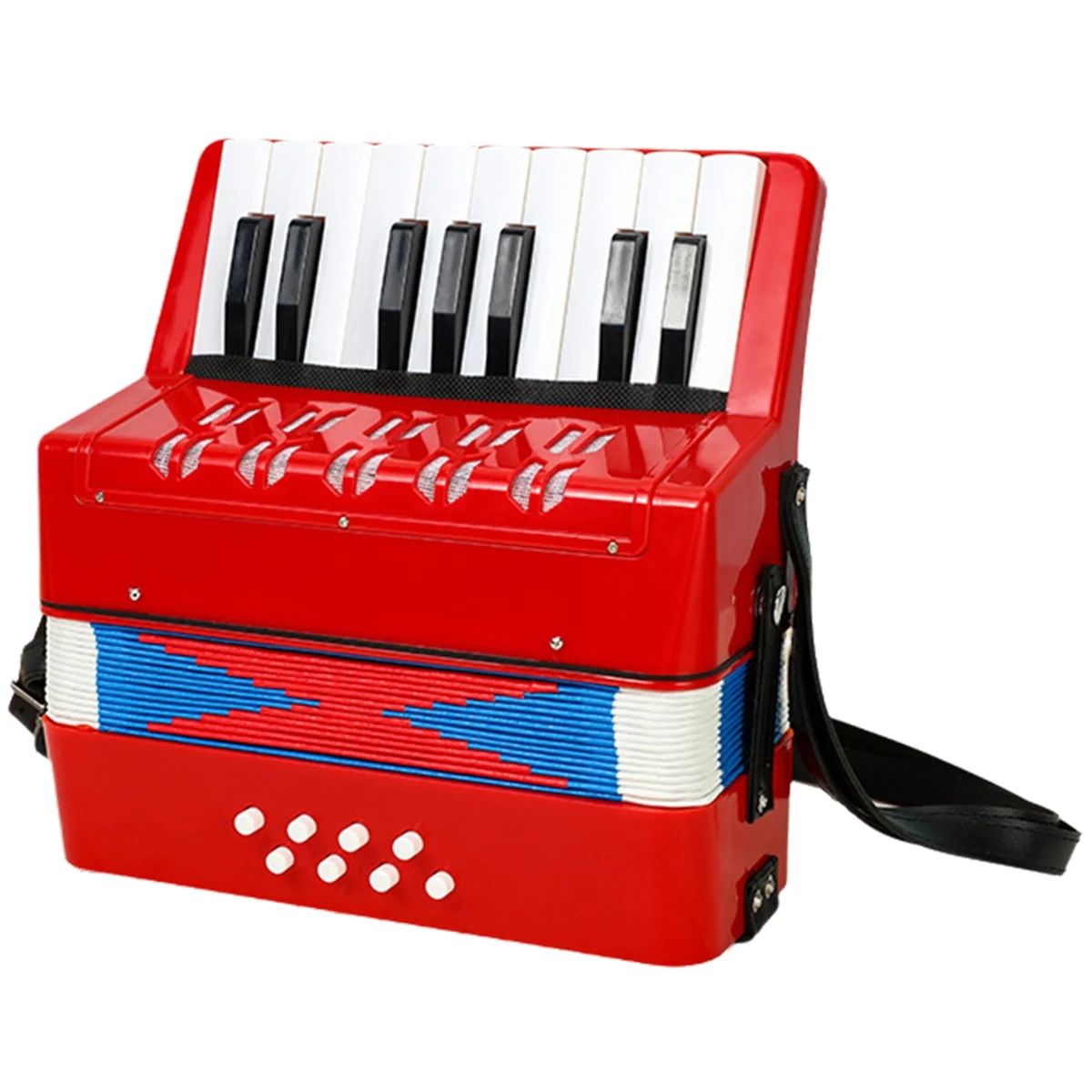 

Red 17 Keys 8 Bass Accordion Children'S Educational Musical Instrument for Students Beginners-ABJQ