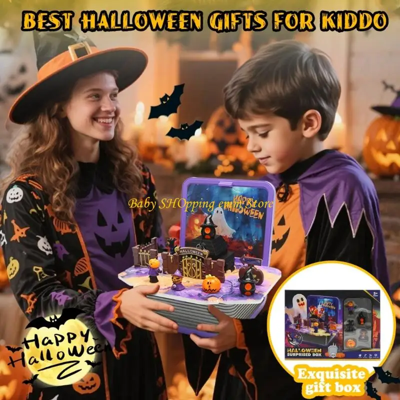 23GD Skeleton Specter Foldable Book Scene Paper Craft Decor