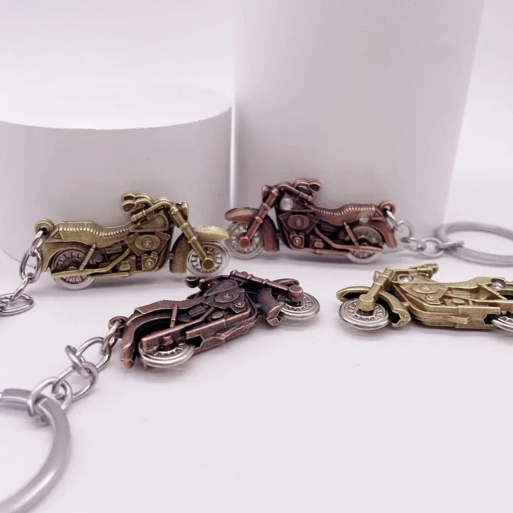 Simulation Motorcycle Mini Motorcycle Model Keyring Zinc Alloy Motorcycle Cute Simulation Car Keychain Pendant Mini