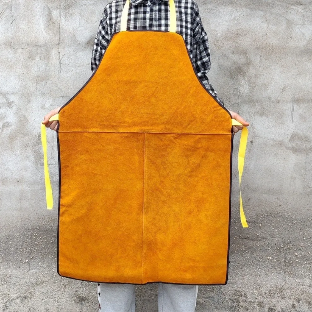 Cowhide Overalls, Scalding-proof and High-temperature Resistant Welder Apron Welding Protective Clothing