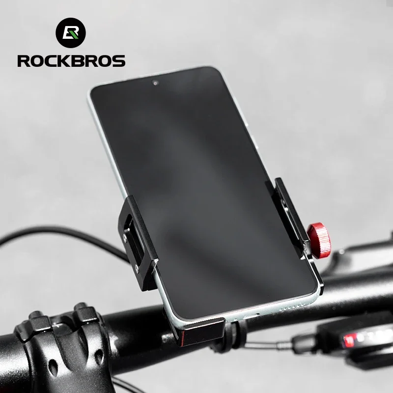 ROCKBROS Bike Phone Holder 360° View Bicycle Phone Holder for 4.7-7 inch Mobile Phone Moto Motorcycle Bracket Shockproof Bracket