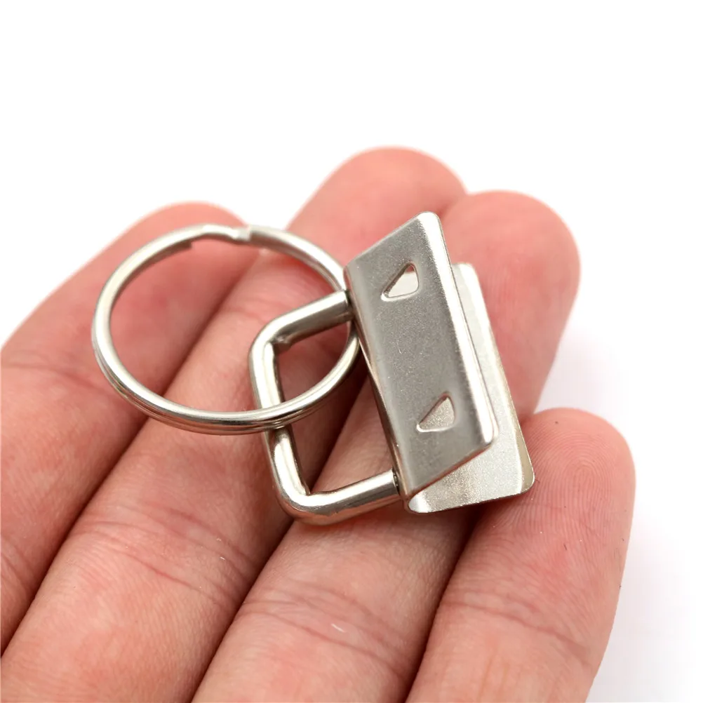 10Pcs Key Fob 25mm keychain Split Ring For Wrist Wristlets Cotton Tail Clip Hardware Accessories Wholesale