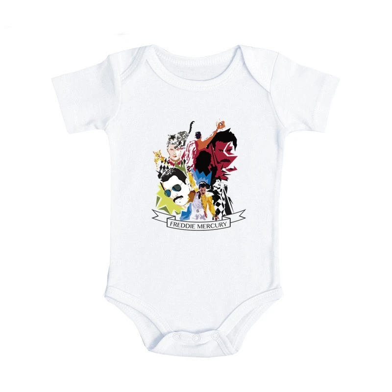 Infant Bodysuits Freddie Mercury The Queen Rock Band Print Newborn Romper Summer Jumpsuit Outfits Onesie Boys Girls Clothes