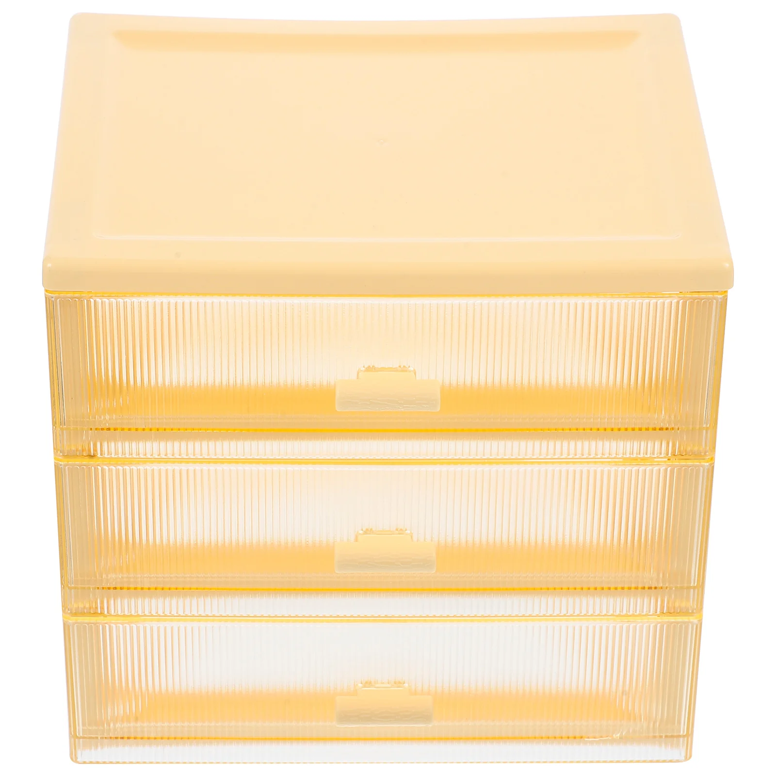 

Yellow 2-Layer Drawer Storage Box Desk Organizer Plastic Desktop Shelf Stationery Makeup School Office Supplies Storage