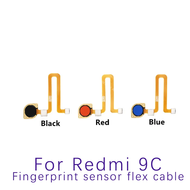 

Fingerprint Ribbon Identification Sensor Home Menu Button Ribbon Flex Cable Replacement Parts For Xiaomi Redmi 9C NFC