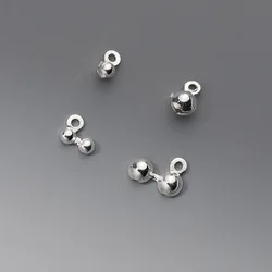 10pcs 925 Sterling Silver Closure Covered Crimp Beads Bracelets Necklace Connector Buckle Clamp End Beads DIY Jewelry Findings