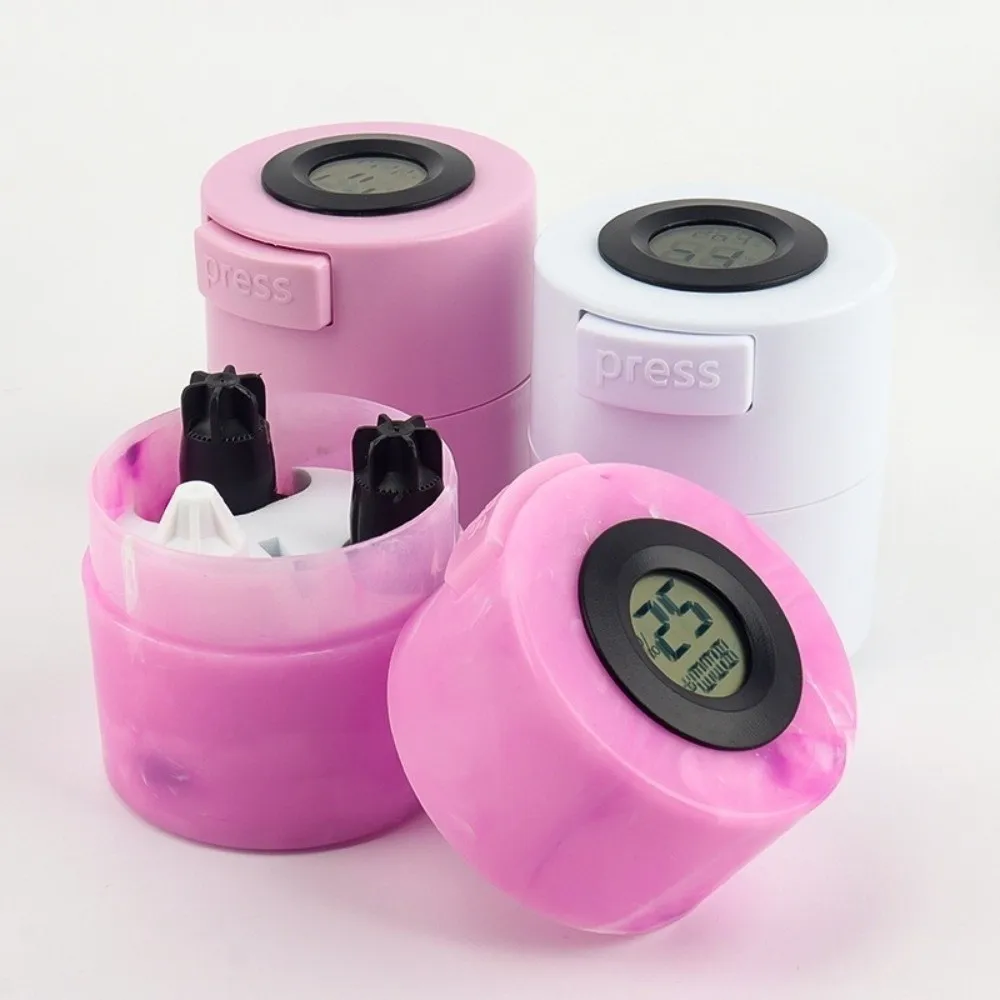 1pcs Temperature Humidity Digital Display Eyelash Glue Storage Tank Leak-proof Plastic Lashes Adhesive Jar Adhesive Container