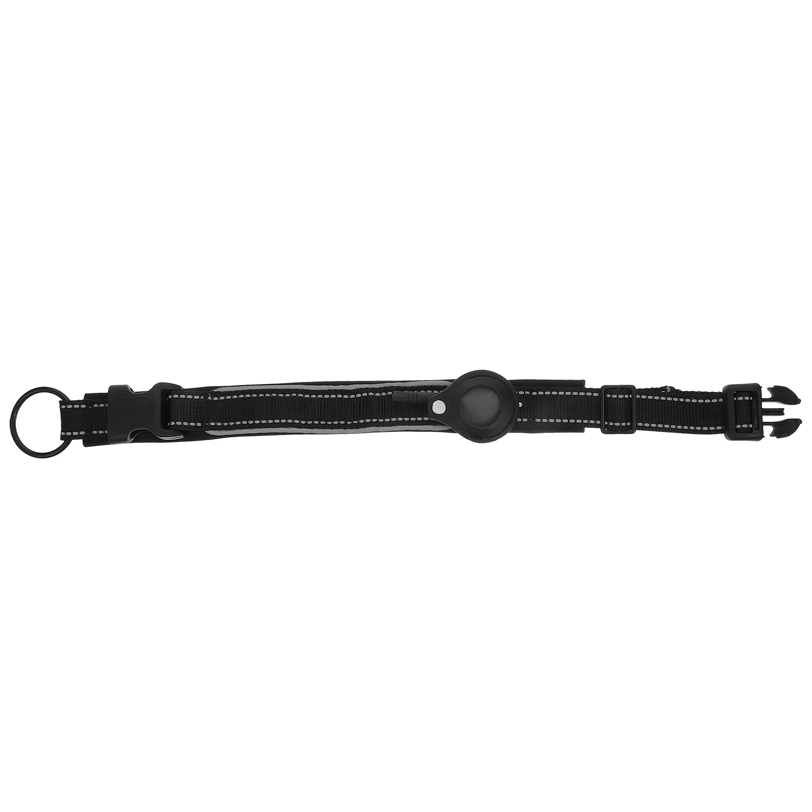 

1pc Pet Collar Black XL Nylon Protective Case Anti-lost Tracker Durable High-quality Reflective Design Pet Collar